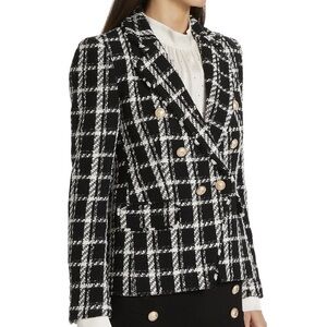 NWT Generation Love Eliza Plaid Tweed Blazer size Medium